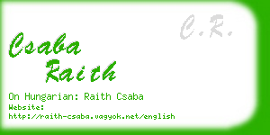 csaba raith business card